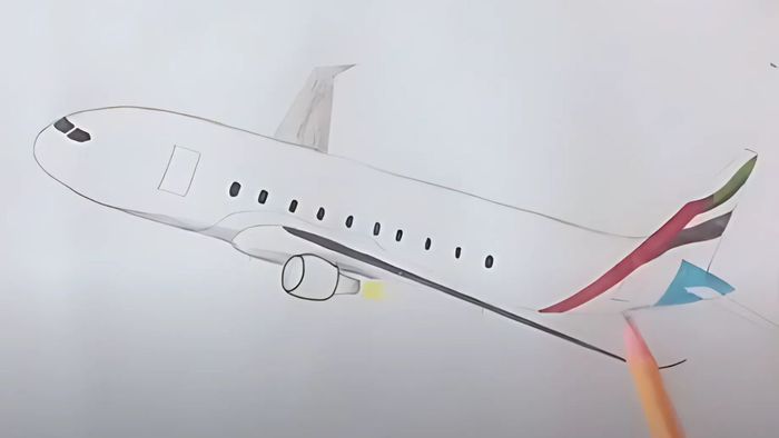 Bước 3: Hoàn thiện việc vẽ máy bay Boeing 787
