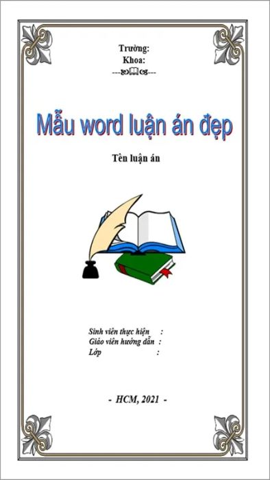 Mẫu bìa tiểu luận, luận văn tốt nghiệp