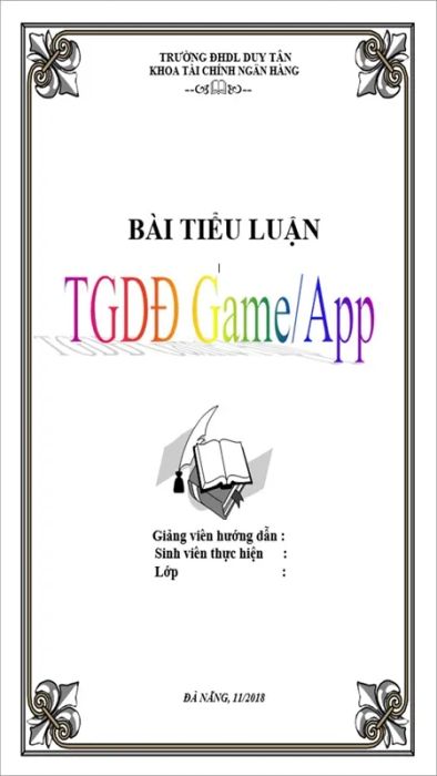 Mẫu bìa báo cáo học tập