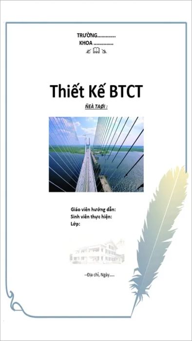 Mẫu bìa báo cáo học tập