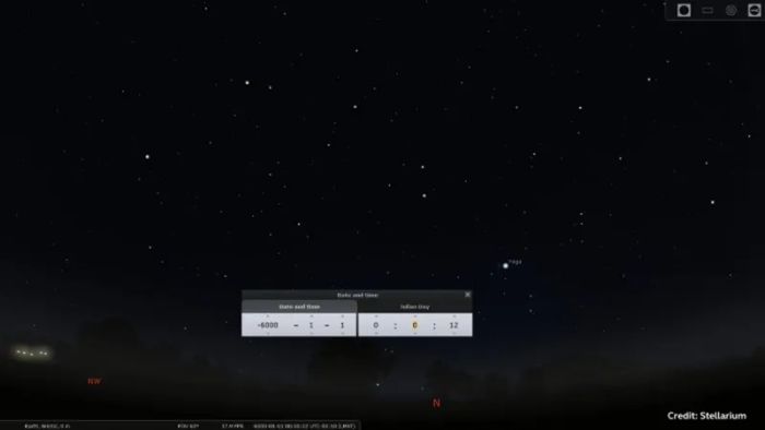 Khám phá tính năng du hành thời gian trong Stellarium