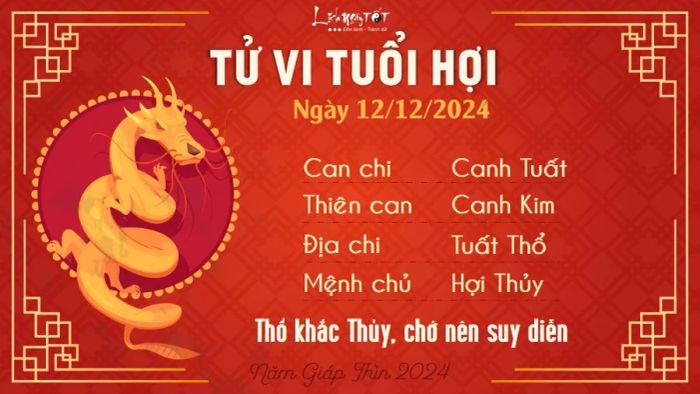 Tử vi hàng ngày 12/12/2024 - Hợi
