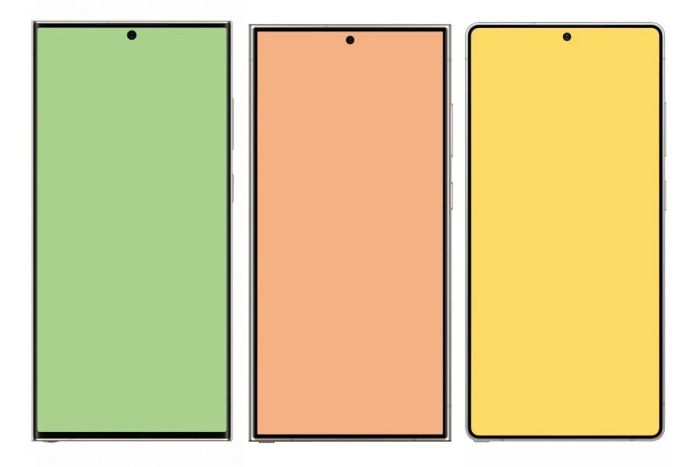 So sánh thiết kế giữa Galaxy S23 Ultra, S24 Ultra và S25 Ultra.