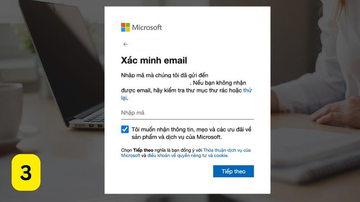 Hướng dẫn đăng ký tài khoản Microsoft Forms 365 bước 3
