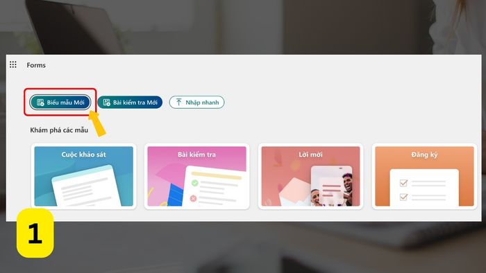 Bước 1: Để đăng nhập vào Microsoft Forms, hãy truy cập trang đăng nhập và nhập thông tin tài khoản của bạn.