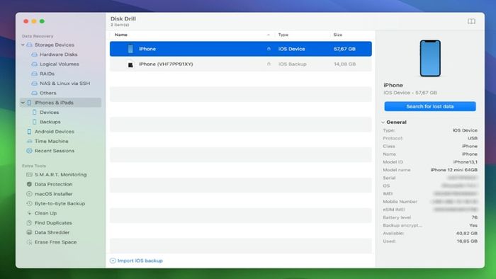 Hướng dẫn khôi phục lại tin nhắn iMessage đã bị xóa bằng phần mềm Disk Drill