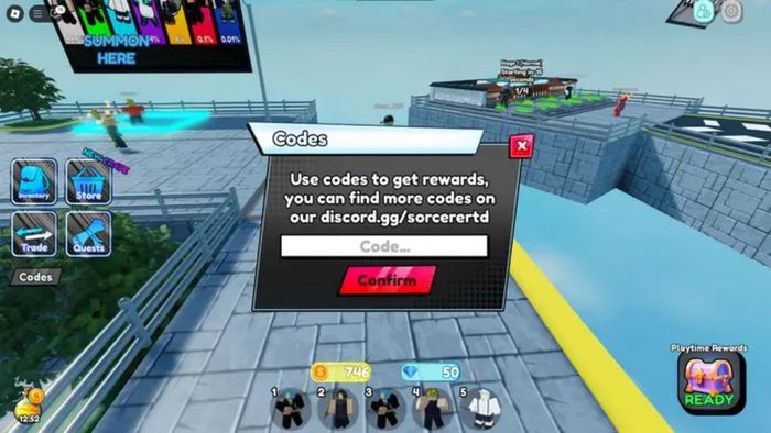 Cách nhập mã code Sorcerer Tower Defense - Bước 3