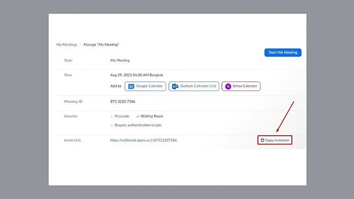 Khắc phục lỗi Invalid Meeting ID - Tham gia họp qua liên kết mời