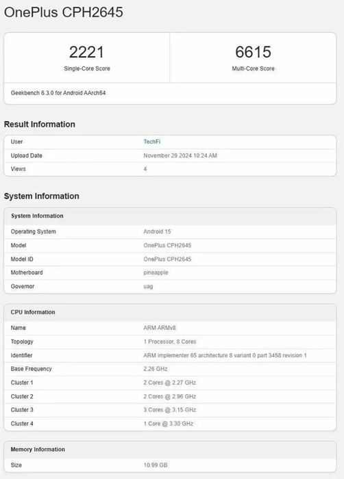 OnePlus 13R đã xuất hiện trên Geekbench