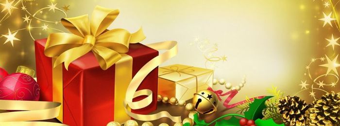 Ảnh bìa Noel với màu vàng, xanh đẳng cấp và sang trọng