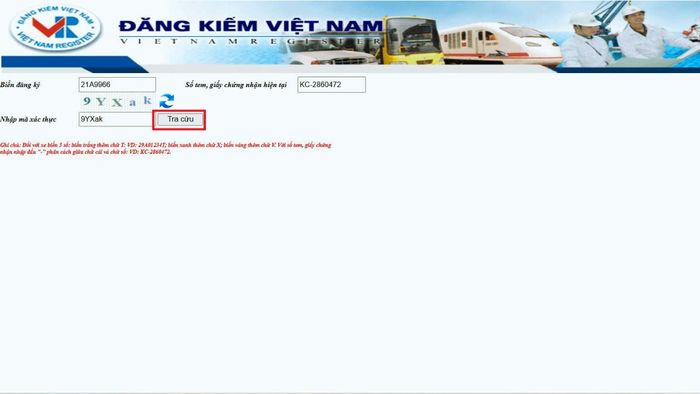 Biển số 21 thuộc tỉnh nào? Tra cứu biển số xe ô tô tỉnh Yên Bái online: Bước 3, nhấn nút Tra cứu để xem kết quả.