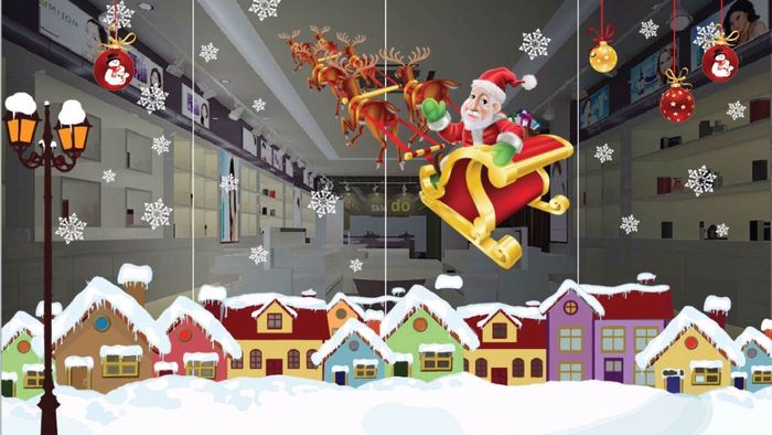 Một ý tưởng tuyệt vời để trang trí cửa kính Noel là tạo nên những họa tiết ngập tràn không khí Giáng sinh, mang đến vẻ đẹp rực rỡ và vui tươi cho không gian sống.