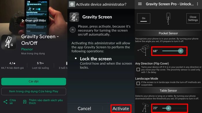 Cách mở nguồn Samsung tự động qua thiết lập hành động