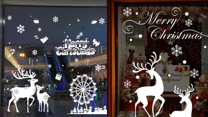 Khám phá ý tưởng trang trí cửa kính Noel với phong cách mới lạ, ấn tượng