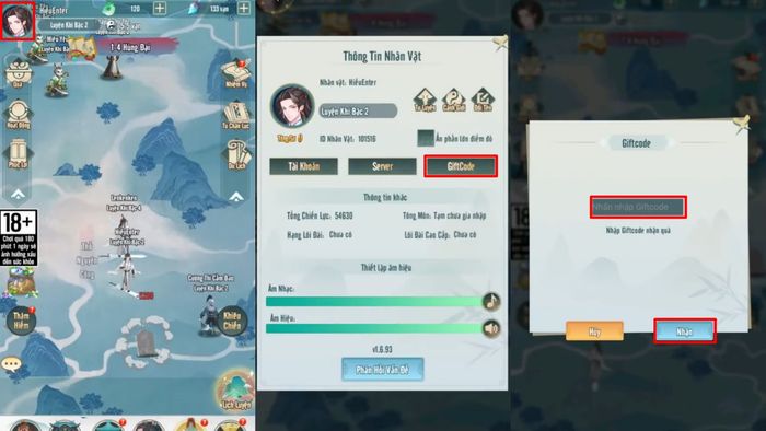 Hướng dẫn nhập mã code game Thất Nghiệp Tu Tiên Đi