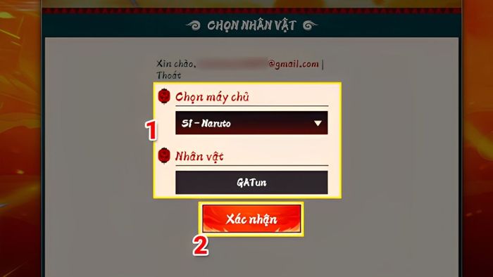 Hướng dẫn nhập mã code Làng Nhẫn Giả - bước 2