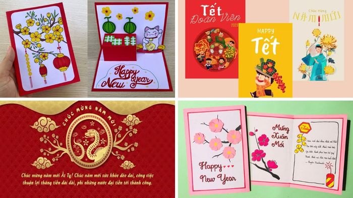 Những mẫu thiệp chúc Tết đẹp mắt