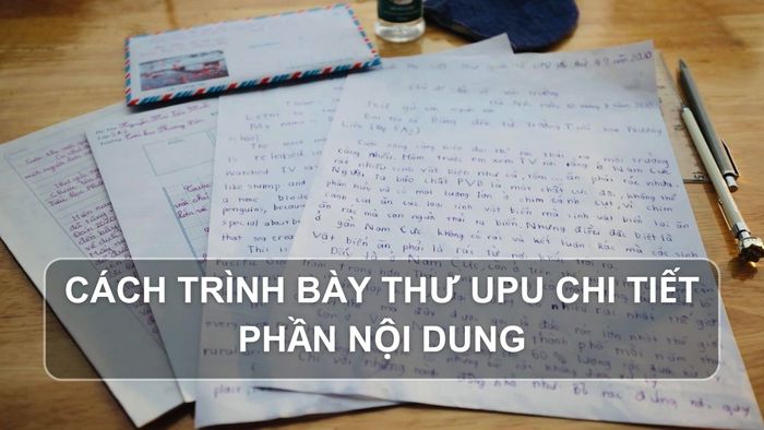 Hướng dẫn cách trình bày phần nội dung thư UPU