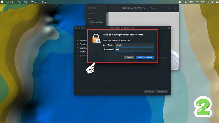 Cài đặt Google Earth Pro trên MAC - Bước 2