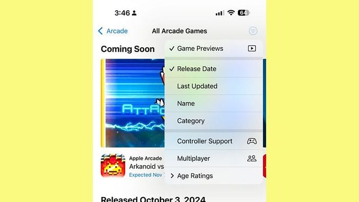 Apple Arcade đã có một số thay đổi nhỏ trong iOS 18.2.