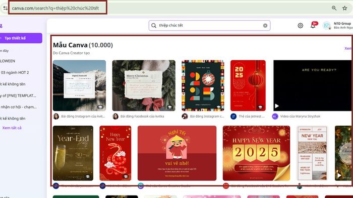 Cách làm thiệp Tết bằng ứng dụng online trên điện thoại - bước 1
