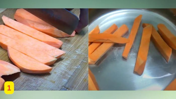 Hướng dẫn làm mứt khoai lang với gừng - Bước 1 (Hình minh họa)
