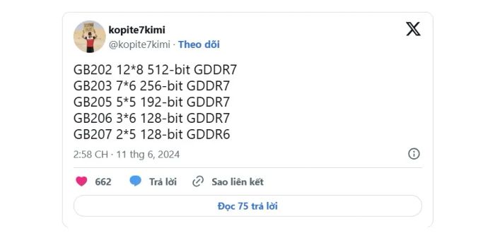 GeForce RTX 5000 sử dụng VRAM GDDR7