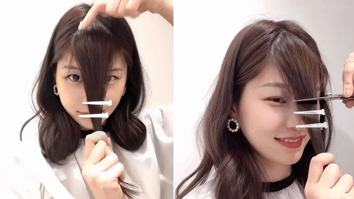 Hướng dẫn cắt tóc mái ngố tại nhà - Bước 2