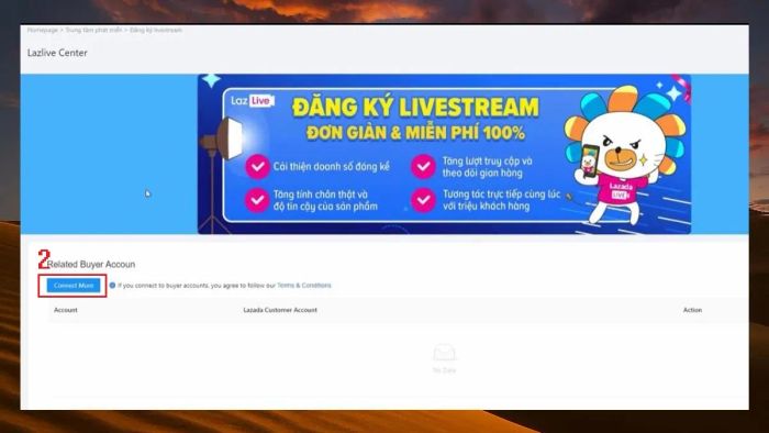 Hướng dẫn livestream Lazada dễ dàng - bước 2