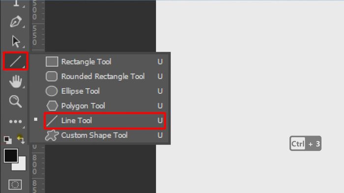Hướng dẫn chi tiết cách vẽ đường thẳng trong Photoshop bằng Line Tool bước thứ hai (Kèm hình ảnh minh họa)