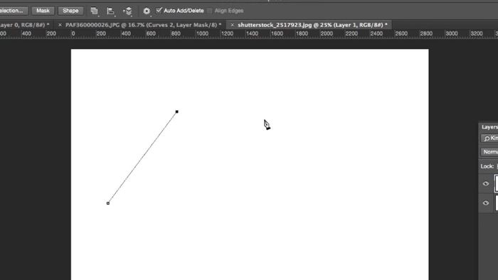 Hướng dẫn vẽ đường thẳng trong Photoshop bằng Pen Tool bước 4 (Kèm hình minh họa)