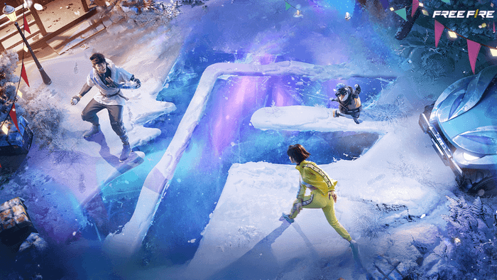 Free Fire - Cập nhật Sự Kiện Lễ Hội Tuyết: Đường Trượt, Thiết Bị Băng, và Sự Kiện Cực Quang