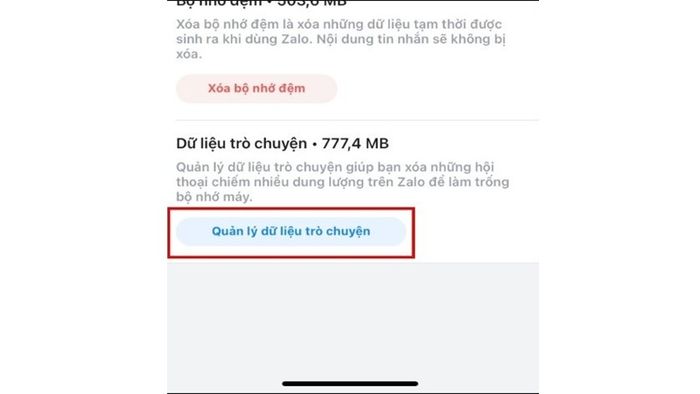 Xóa dữ liệu Zalo trên iPhone, iPad đối với tin nhắn, hình ảnh, âm thanh