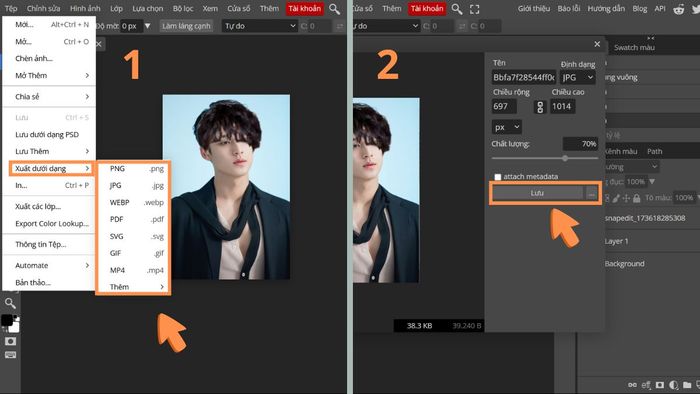 Hướng dẫn chi tiết cách ghép tóc trong Photoshop bước 4 (Hình minh họa)