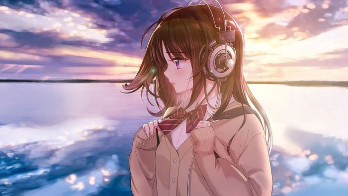 Hình ảnh anime girl lạnh lùng vô cảm góc nghiêng