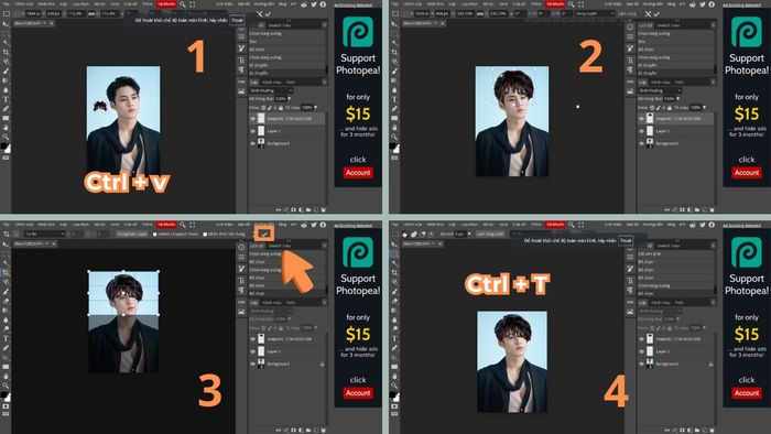 Hướng dẫn chi tiết cách ghép tóc trong Photoshop bước 3 (Hình minh họa)