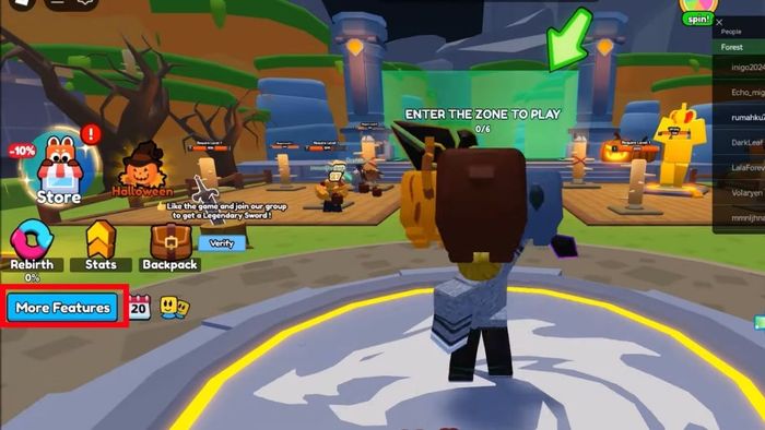 Hướng dẫn cách nhập code Weapon Warrior Simulator - Bước đầu tiên