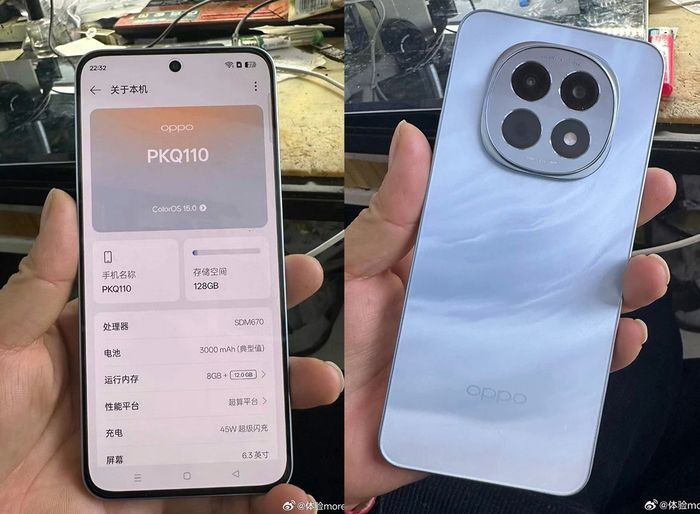 Hình ảnh thực tế của OPPO A5 2025