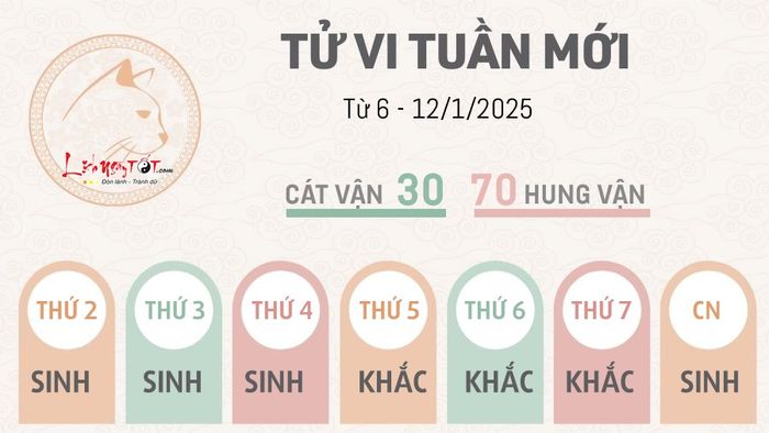 Tử vi tuần mới của 12 con giáp từ 6 đến 12 tháng 1 năm 2025 cho tuổi Mão.