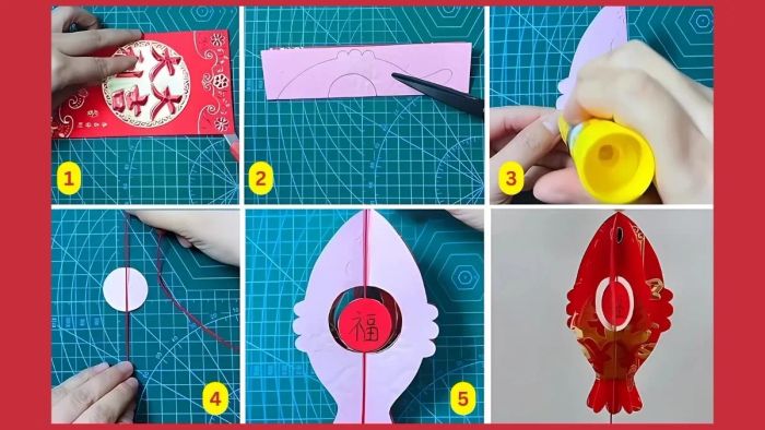 Cách làm đồ trang trí hình con cá từ bao lì xì