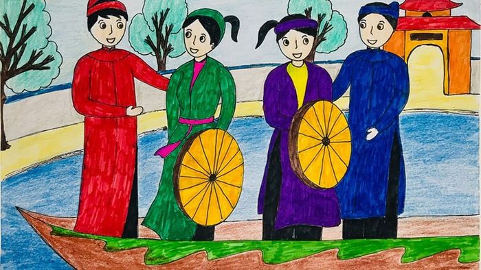 Ý tưởng vẽ tranh Tết với lễ hội dân tộc truyền thống