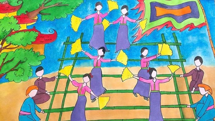 Ý tưởng vẽ tranh Tết với đề tài lễ hội độc đáo nhất