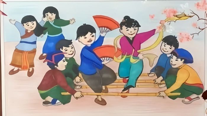 Ý tưởng vẽ tranh Tết với đề tài lễ hội hoành tráng