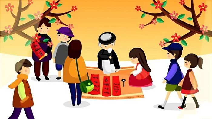 Hình mẫu tranh vẽ ngày Tết ở quê em