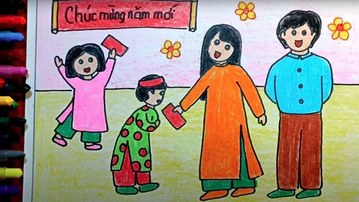 Tranh Tết lì xì, mang may mắn đến cho người nhận