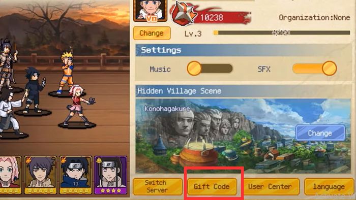 Hướng dẫn nhập mã code Ninja Pixel Strike - Bước 3