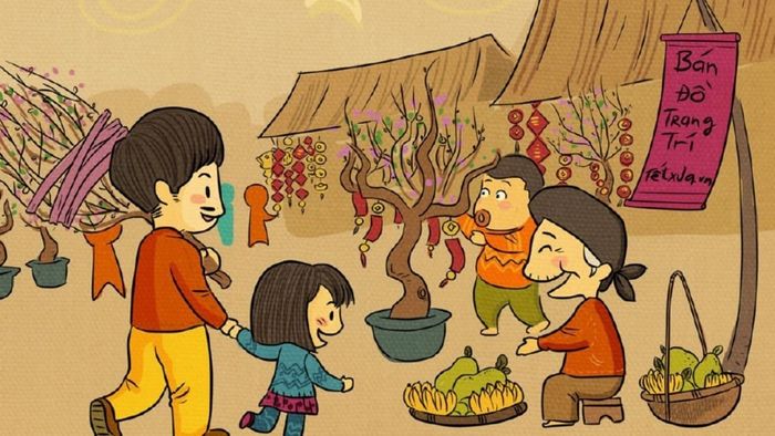 Ý tưởng vẽ tranh ngày Tết tại quê em đầy sáng tạo