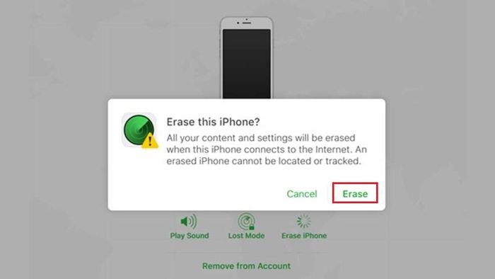 Hướng dẫn xóa iPhone từ xa qua Find My iPhone