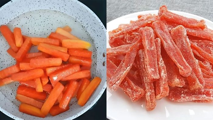 Hình ảnh minh họa cho bước 3 trong cách làm mứt đu đủ chín