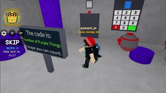 Đáp án IQ test Roblox
